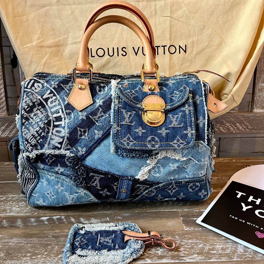 SALE Louis Vuitton Denim Monogram Speedy Patchwork LIKE NEW!! ❤️